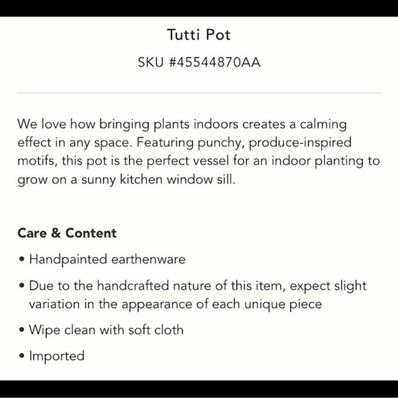 Anthropologie Tutti Pot Lemon (Large) - Picture 5 of 5